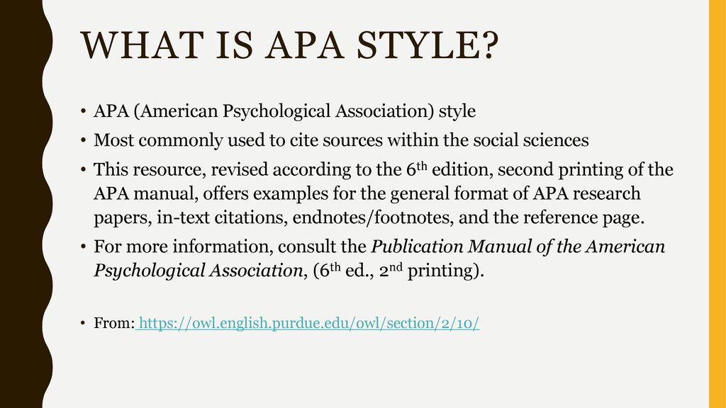 APA Style and Academic Writing ppt download